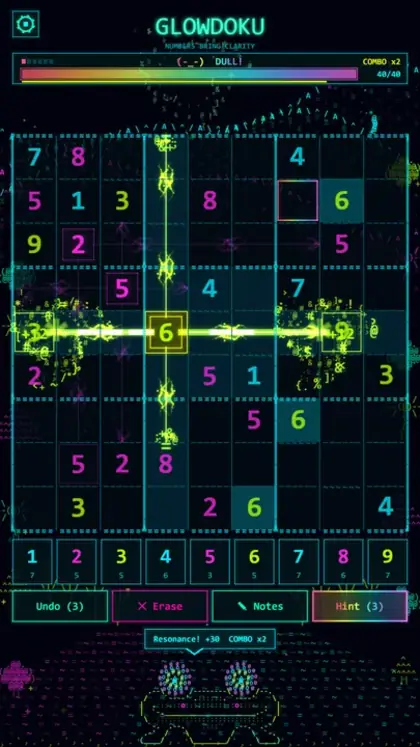 Glowdoku gameplay screenshot