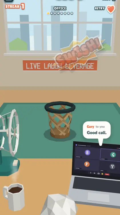 Paper Toss FRVR gameplay screenshot